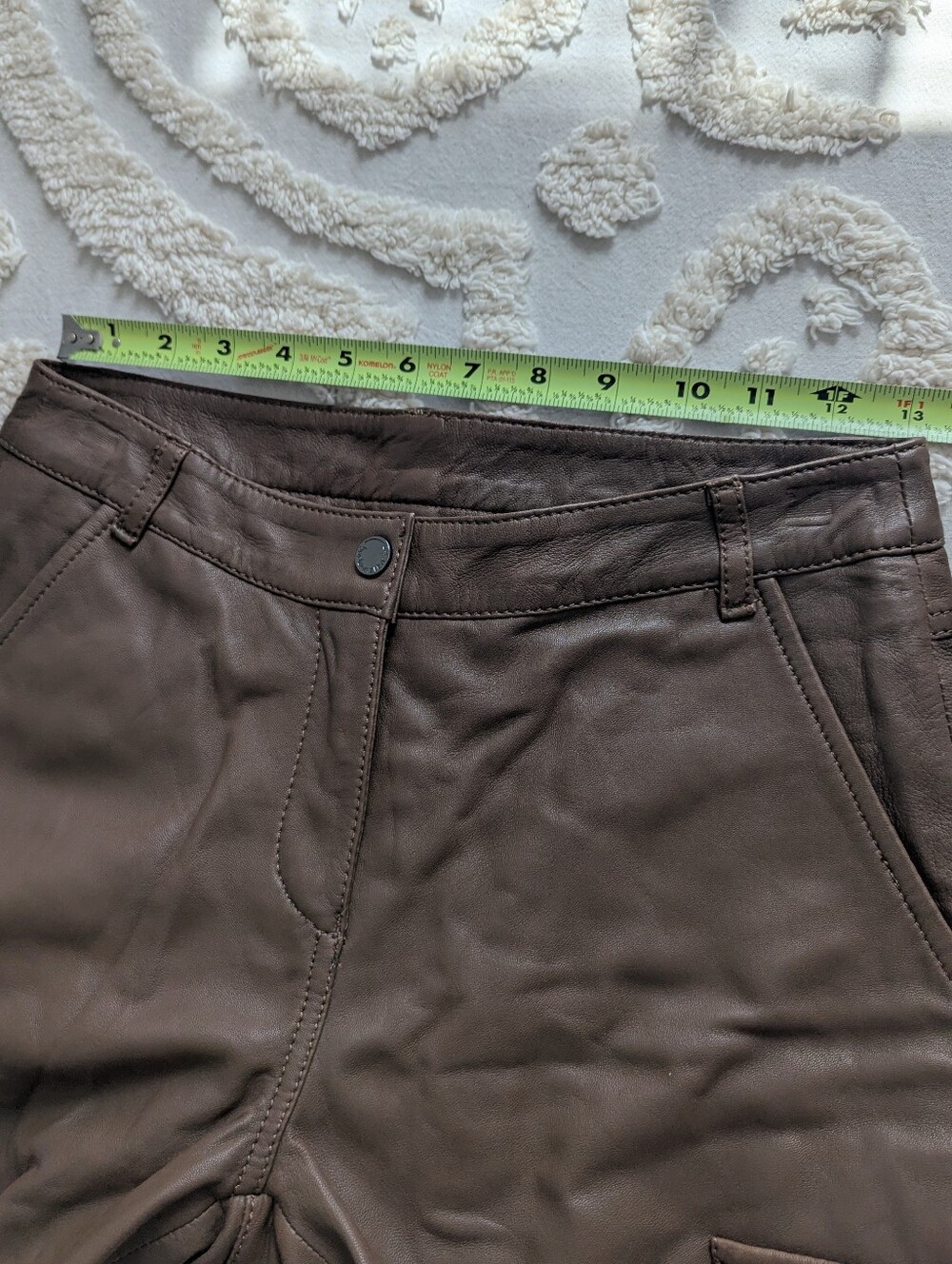 Bod & Christensen Brown 100% Leather Cargo Pants Size 2 - Picture 4 of 8